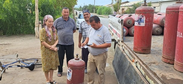 Тuman aholisiga suyultirilgan gaz oʻz vaqtida yetkazib berilmoqda